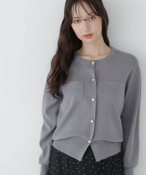 NATURAL BEAUTY BASIC(ナチュラルビューティーベーシック)の「〈WEB限定〉2WAYカラーニットカーディガン(カーディガン/ボレロ・レディース・ネイビー/オフホワイト/チャコールグレー・FREE)」の20枚目の写真