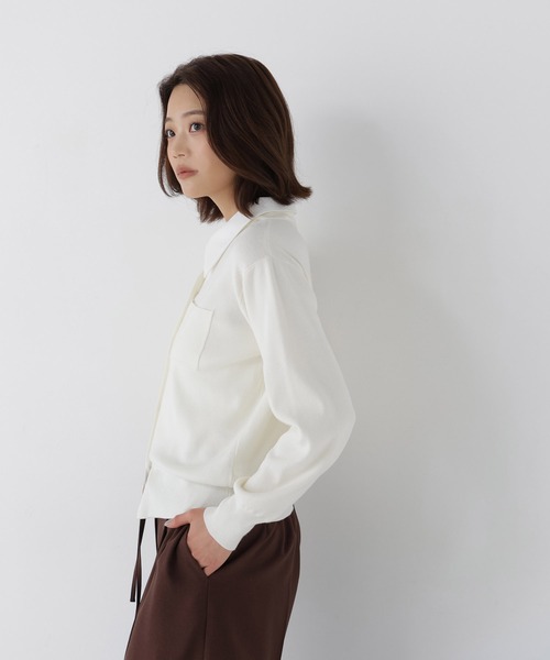 NATURAL BEAUTY BASIC(ナチュラルビューティーベーシック)の「〈WEB限定〉2WAYカラーニットカーディガン(カーディガン/ボレロ・レディース・ネイビー/オフホワイト/チャコールグレー・FREE)」の5枚目の写真
