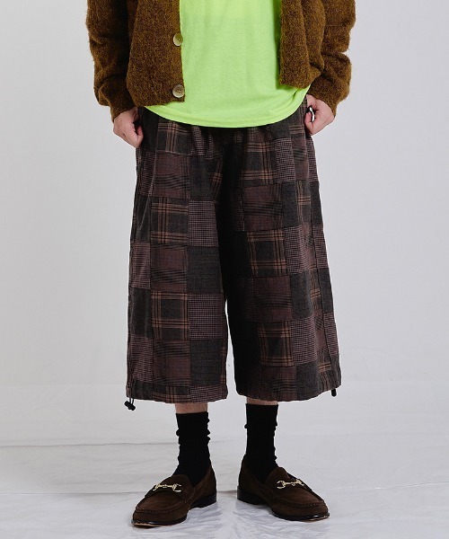 EFFECTEN(エフェクテン)の「mp15507-Check buggy short pants バギーショートパンツ(efsc-19)(その他パンツ・メンズ・ブラウン・ONE SIZE)」の8枚目の写真