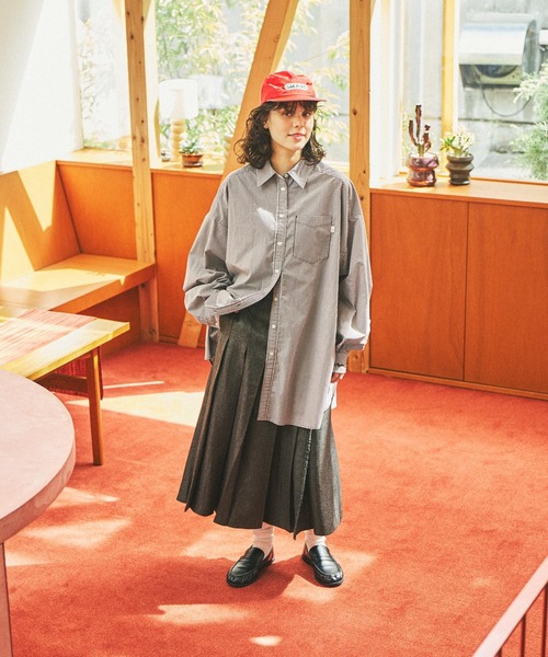 niko and...(ニコアンド)の「ケアイージーアソートBOYシャツ(シャツ/ブラウス・レディース・グリーン/ブルー/ブラウン・MEDIUM/BIG(L))」の4枚目の写真