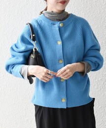 〈手洗い可能〉AQUA カシミヤ ミックス プルオーバー ニット カーディガン