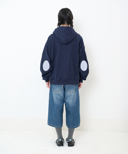 Video Jockey（ビデオジョッキー）の「ビキハート アプリケ フードパーカー [ネイビー]（パーカー・レディース・ネイビー・SMALL/MEDIUM）」の3枚目の写真