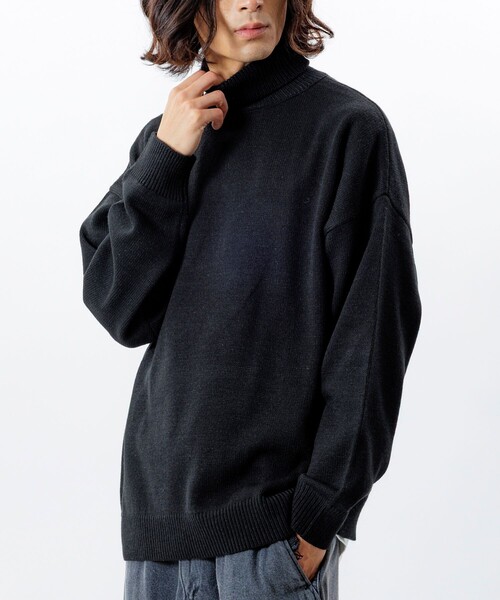 FREAK'S STORE(フリークスストア)の「限定展開 リラックスフィット イージーケア ウォッシャブル タートルネックニット(ニット/セーター・メンズ・ブラック/チャコールグレー/ネイビー/グレー・MEDIUM/LARGE)」の22枚目の写真