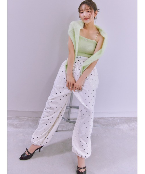 SNIDEL（スナイデル）の「ニットキャミセットモヘアカーデ（カーディガン/ボレロ・レディース・ライトピンク/ライム/アイボリー/グレー・F）」の5枚目の写真
