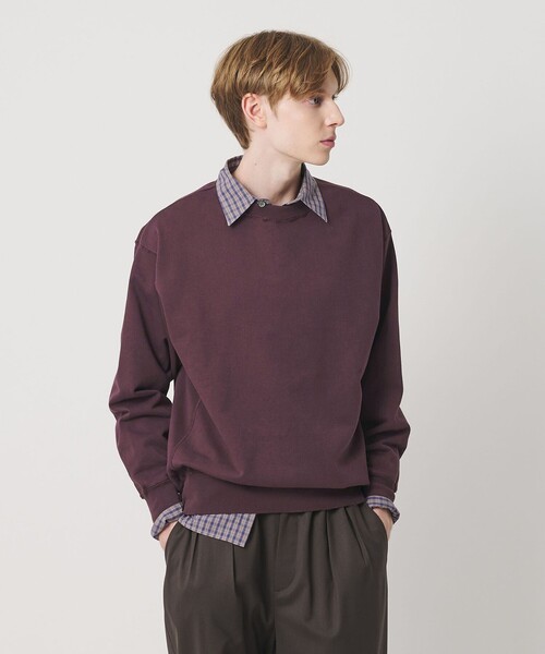 BEAUTY&YOUTH UNITED ARROWS（ビューティーアンドユースユナイテッドアローズ）の「ヴィンテージ ウラケ ダメージ クルーネック スウェット（Tシャツ/カットソー・メンズ・ワイン/ライトグレー/ターコイズブルー系・XL/M/S/L）」の3枚目の写真