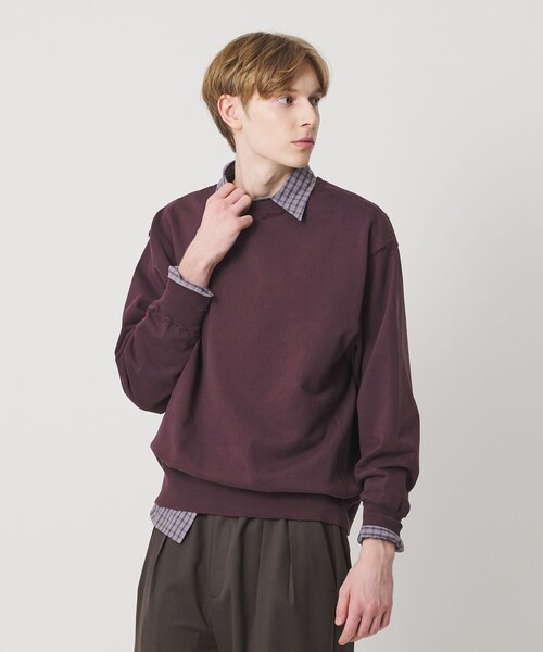 BEAUTY&YOUTH UNITED ARROWS（ビューティーアンドユースユナイテッドアローズ）の「ヴィンテージ ウラケ ダメージ クルーネック スウェット（Tシャツ/カットソー・メンズ・ワイン/ライトグレー/ターコイズブルー系・XL/M/S/L）」の4枚目の写真
