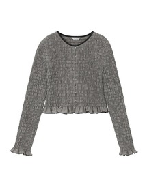 CLANE（クラネ）の「【CLANE/クラネ】SHIRRING BUTTON TOPS/シャーリングボタントップス（Tシャツ/カットソー・レディース）」