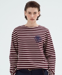 【JEONGHAN着用】【UNISEX】TSHIRT LONG SLEEVE STRIPE LA FLEUR / ユニセックス Tシャツ ロング スリーブ ストライプ ラ フルール