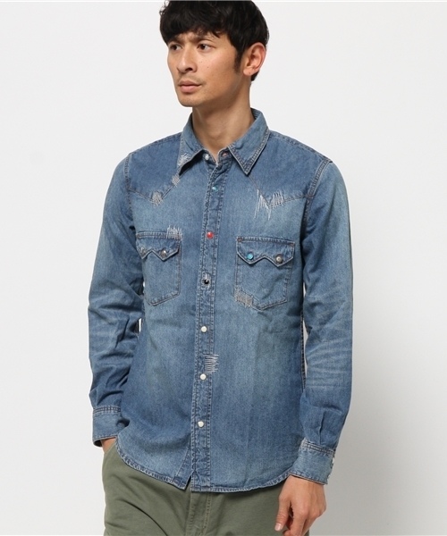 JACKROSE(ジャックローズ)の「ネイティブデニムウエスタン(シャツ/ブラウス・メンズ・インディゴブルー・X-LARGE/MEDIUM/LARGE)」の8枚目の写真