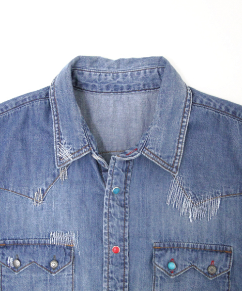 JACKROSE(ジャックローズ)の「ネイティブデニムウエスタン(シャツ/ブラウス・メンズ・インディゴブルー・X-LARGE/MEDIUM/LARGE)」の5枚目の写真