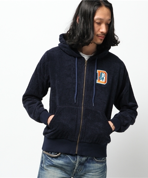 HYSTERIC GLAMOUR（ヒステリックグラマー）の「DETROITワッペン PK（パーカー・メンズ・ネイビー/トップグレー/ブラック・SMALL/MEDIUM/LARGE）」の4枚目の写真