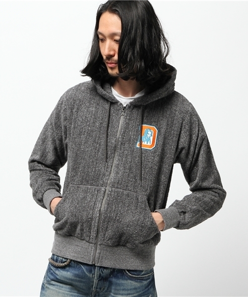 HYSTERIC GLAMOUR（ヒステリックグラマー）の「DETROITワッペン PK（パーカー・メンズ・ネイビー/トップグレー/ブラック・SMALL/MEDIUM/LARGE）」の7枚目の写真