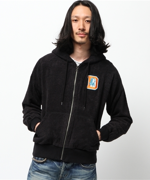 HYSTERIC GLAMOUR（ヒステリックグラマー）の「DETROITワッペン PK（パーカー・メンズ・ネイビー/トップグレー/ブラック・SMALL/MEDIUM/LARGE）」の17枚目の写真