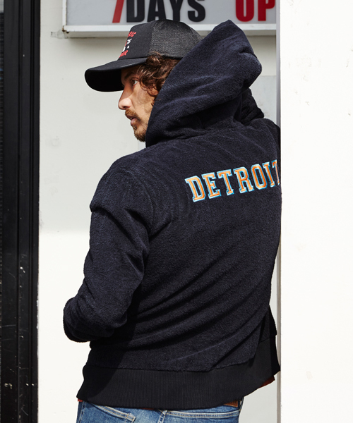 HYSTERIC GLAMOUR（ヒステリックグラマー）の「DETROITワッペン PK（パーカー・メンズ・ネイビー/トップグレー/ブラック・SMALL/MEDIUM/LARGE）」の18枚目の写真