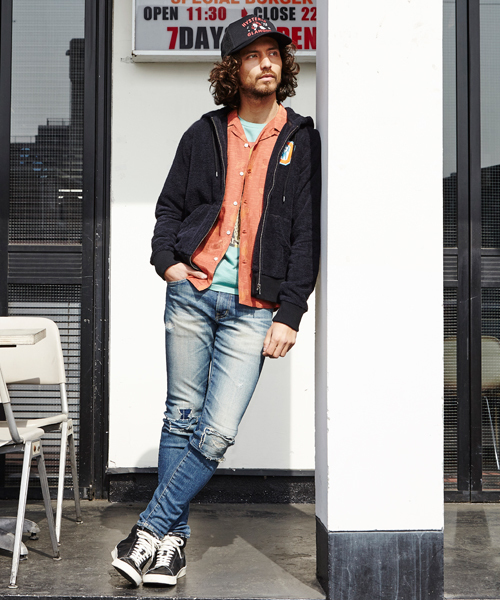 HYSTERIC GLAMOUR（ヒステリックグラマー）の「DETROITワッペン PK（パーカー・メンズ・ネイビー/トップグレー/ブラック・SMALL/MEDIUM/LARGE）」の19枚目の写真