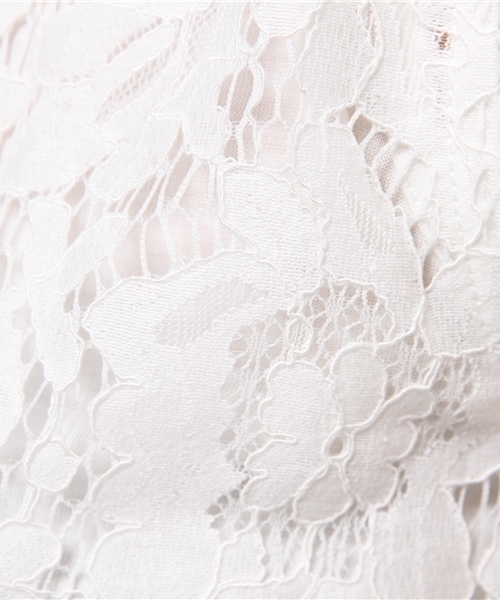 E hyphen world gallery（イーハイフンワールドギャラリー）の「・インナｰキャミ付きレｰスフリルプルオｰバｰ（Tシャツ/カットソー・レディース・オフホワイト/ブラック・FREE）」の10枚目の写真