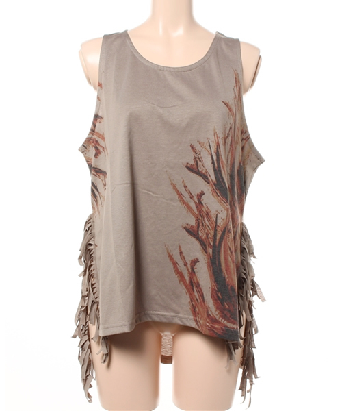 チャイハネ（チャイハネ）の「【チャイハネ】ドリームキャッチャーフリンジタンクトップ（タンクトップ・レディース・ホワイト/ベージュ/グレー・FREE）」の11枚目の写真