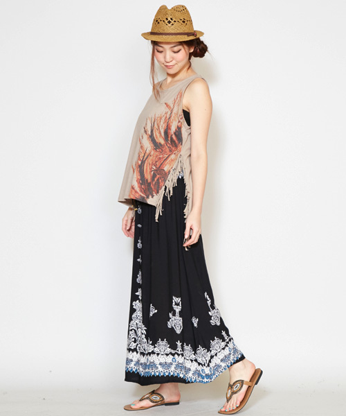 チャイハネ（チャイハネ）の「【チャイハネ】ドリームキャッチャーフリンジタンクトップ（タンクトップ・レディース・ホワイト/ベージュ/グレー・FREE）」の4枚目の写真