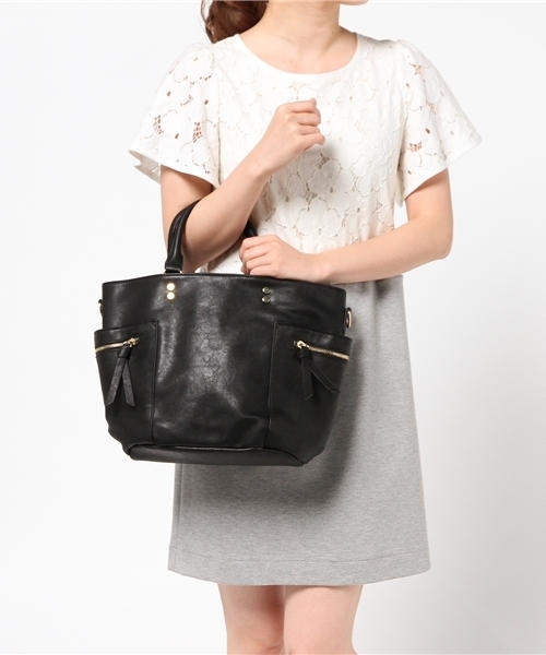 interstaple（インターステイプル）の「SOEUR/ｻｲﾄﾞﾎﾟｹｯﾄｼｮﾙﾀﾞｰ（ショルダーバッグ・レディース・ブラック/グリーン/ベージュ/ライトグレー/ダークグレー/ワインレッド/キャメル・FREE）」の17枚目の写真