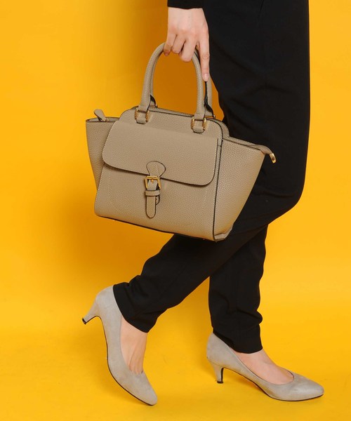 PLAIN CLOTHING（プレーンクロージング）の「ミドルハンドバッグ【PLAIN CLOTHING】（ハンドバッグ・レディース・ベージュ/バーガンディー/ブラウン/カーキ/ブラック・FREE）」の4枚目の写真