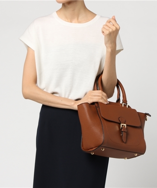 PLAIN CLOTHING（プレーンクロージング）の「ミドルハンドバッグ【PLAIN CLOTHING】（ハンドバッグ・レディース・ベージュ/バーガンディー/ブラウン/カーキ/ブラック・FREE）」の13枚目の写真