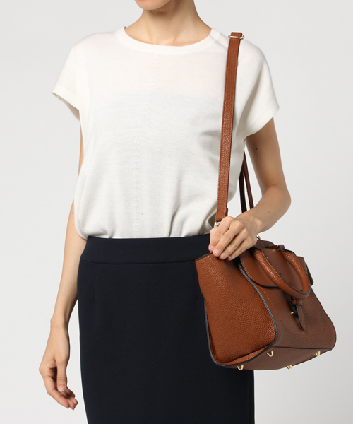 PLAIN CLOTHING（プレーンクロージング）の「ミドルハンドバッグ【PLAIN CLOTHING】（ハンドバッグ・レディース・ベージュ/バーガンディー/ブラウン/カーキ/ブラック・FREE）」の14枚目の写真