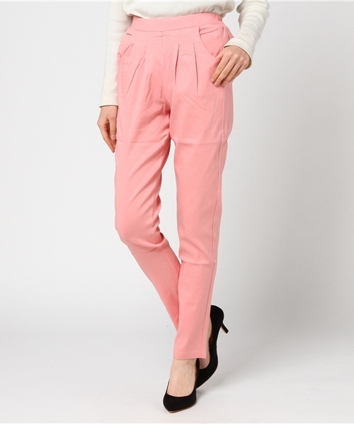 KOBE LETTUCE(コウベレタス)の「ウエストゴムテーパードスキニーパンツ(その他パンツ・レディース・ベージュ/ネイビー/ブラック/キャメル/ボルドー/チャコールグレー/ダークオレンジ/カーキ/ブルー系その他/ピンク/ライトグレー/ライトブルー/オフホワイト/イエロー/レッド系その他/グレー/ブルー系その他2/ブルー系その他3/ブラウン・S/M/L)」の17枚目の写真