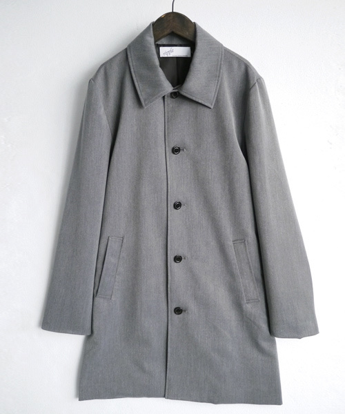MONO-MART(モノマート)の「TRストレッチスーツ地ステンカラーコート(ステンカラーコート・メンズ・ベージュ/ネイビー/チャコールグレー/ブラウン/ブラック/ブラック系その他/グレー・M/L)」の14枚目の写真
