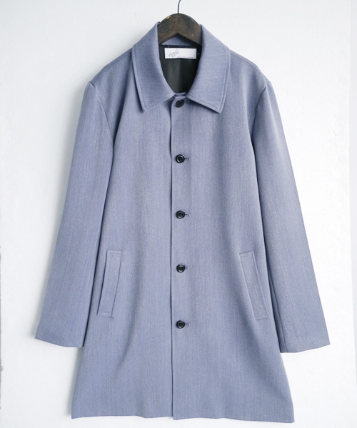 MONO-MART(モノマート)の「TRストレッチスーツ地ステンカラーコート(ステンカラーコート・メンズ・ベージュ/ネイビー/チャコールグレー/ブラウン/ブラック/ブラック系その他/グレー・M/L)」の9枚目の写真