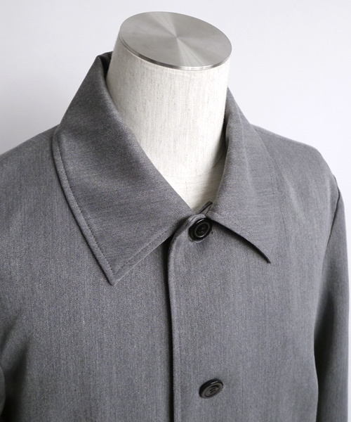 MONO-MART(モノマート)の「TRストレッチスーツ地ステンカラーコート(ステンカラーコート・メンズ・ベージュ/ネイビー/チャコールグレー/ブラウン/ブラック/ブラック系その他/グレー・M/L)」の10枚目の写真