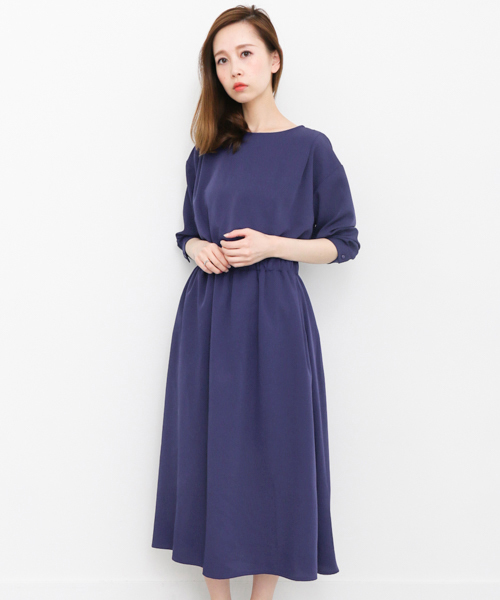 KBF（ケイビーエフ）の「KBF ウエストギャザーワンピース（ワンピース