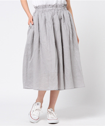 LBC | リネンコットンギャザースカート               (スカート)