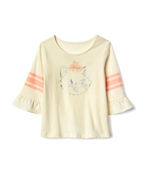 GAP(ギャップ)の「Babygap | Disney Baby エンベリッシュ ベルスリーブTシャツ(Tシャツ/カットソー・キッズ・グレー系その他/ベビーピンク・80cm/95cm/100cm/105cm/110cm/90cm)」の1枚目の写真