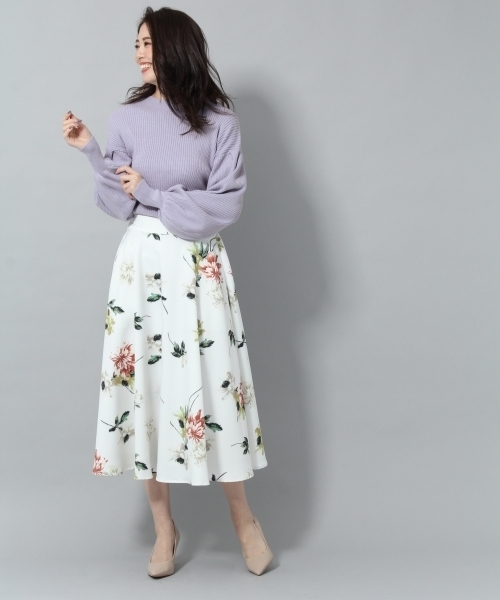 Andemiu（アンデミュウ）の「タックボリュームスリーブニット779255（ニット/セーター・レディース・グレー/ホワイト/ラベンダー/ネイビー・FREE）」の8枚目の写真