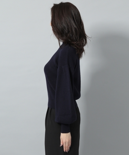 Andemiu（アンデミュウ）の「タックボリュームスリーブニット779255（ニット/セーター・レディース・グレー/ホワイト/ラベンダー/ネイビー・FREE）」の17枚目の写真