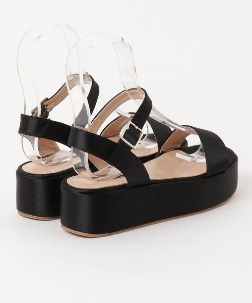 PELLICO（ペリーコ）の「PELLICO SUNNY (ペリーコ　サニー) 別注サテンプラットホームシューズ（パンプス・レディース・ブラック・36/37/38/35）」の2枚目の写真