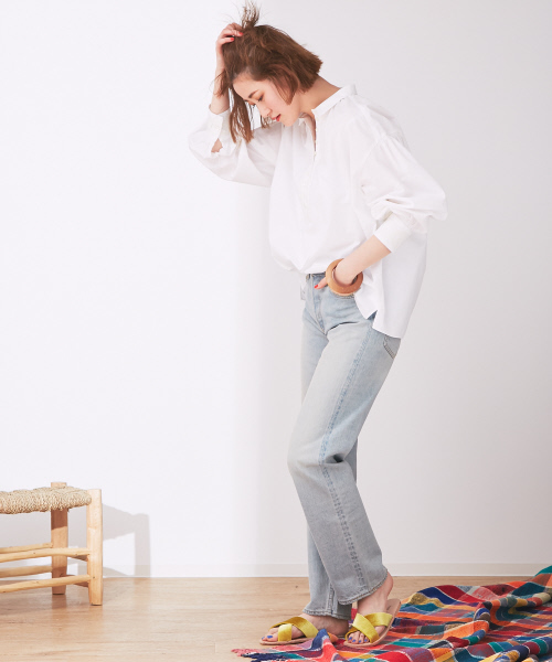 Abahouse Devinette（ドゥヴィネット）の「ヴィンテージギャザーブラウス（シャツ/ブラウス・レディース・ホワイト/ブラック・FREE）」の15枚目の写真