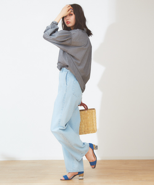 Abahouse Devinette（ドゥヴィネット）の「ヴィンテージギャザーブラウス（シャツ/ブラウス・レディース・ホワイト/ブラック・FREE）」の17枚目の写真