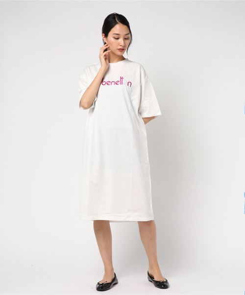Benetton United Colors Of Benetton ベネトンユナイテッドカラーズオブベネトン の 高橋愛さん Spring Benetton刺しゅうロゴワンピース ワンピース Wear Benetton United Colors Of Benetton ベネトンユナイテッドカラーズオブベネトン の 高橋愛さん Spring Benetton刺しゅうロゴワンピース ワンピース Wear