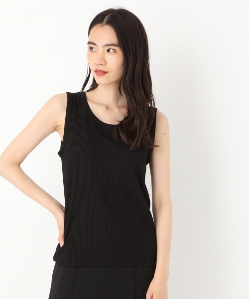niko and...（ニコアンド）の「[ACT LINE]レースアップタンク（Tシャツ/カットソー・レディース・オフホワイト/ブラック・LARGE/MEDIUM）」の4枚目の写真
