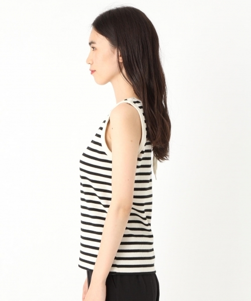 niko and...（ニコアンド）の「[ACT LINE]レースアップタンク（Tシャツ/カットソー・レディース・オフホワイト/ブラック・LARGE/MEDIUM）」の8枚目の写真