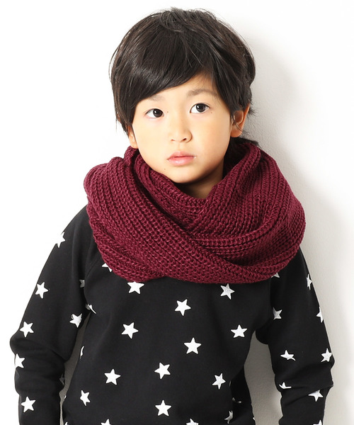 devirock(デビロック)の「無地ベーシックスヌード ネックウォーマー(ストール/ショール・キッズ・ブラック/モカ/ベージュ/ワイン/ネイビー/杢グレー・ONE SIZE)」の6枚目の写真