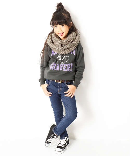 devirock(デビロック)の「無地ベーシックスヌード ネックウォーマー(ストール/ショール・キッズ・ブラック/モカ/ベージュ/ワイン/ネイビー/杢グレー・ONE SIZE)」の10枚目の写真