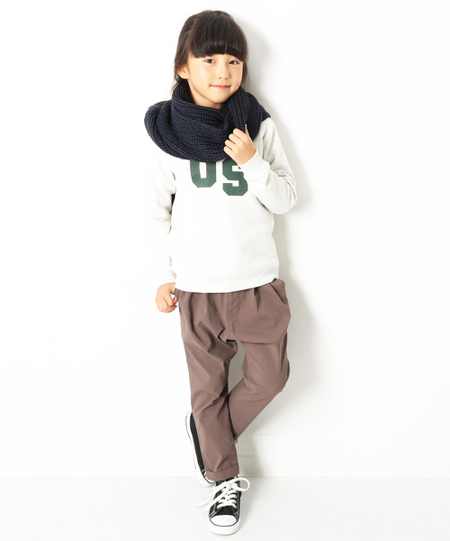 devirock(デビロック)の「無地ベーシックスヌード ネックウォーマー(ストール/ショール・キッズ・ブラック/モカ/ベージュ/ワイン/ネイビー/杢グレー・ONE SIZE)」の11枚目の写真