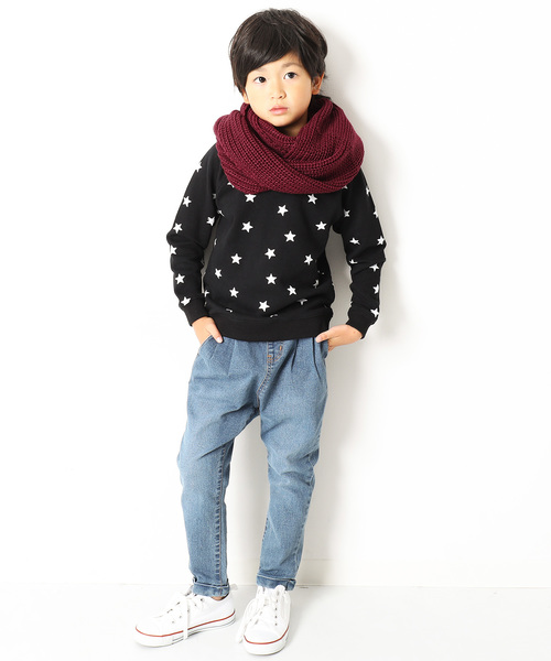 devirock(デビロック)の「無地ベーシックスヌード ネックウォーマー(ストール/ショール・キッズ・ブラック/モカ/ベージュ/ワイン/ネイビー/杢グレー・ONE SIZE)」の12枚目の写真