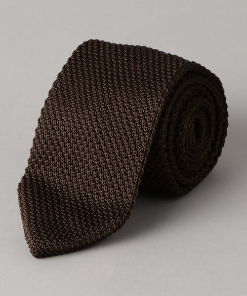 WORK TRIP OUTFITS GREEN LABEL RELAXING（ワークトリップアウトフィッツグリーンレーベル リラクシング）の「【WORK TRIP OUTFITS】PE ニット SOLID PUNTA ネクタイ（ネクタイ・メンズ・ブラック/ロイヤルブルー/ネイビー/オレンジ/ワインレッド/ダークブラウン/ダークグリーン・FREE）」の3枚目の写真