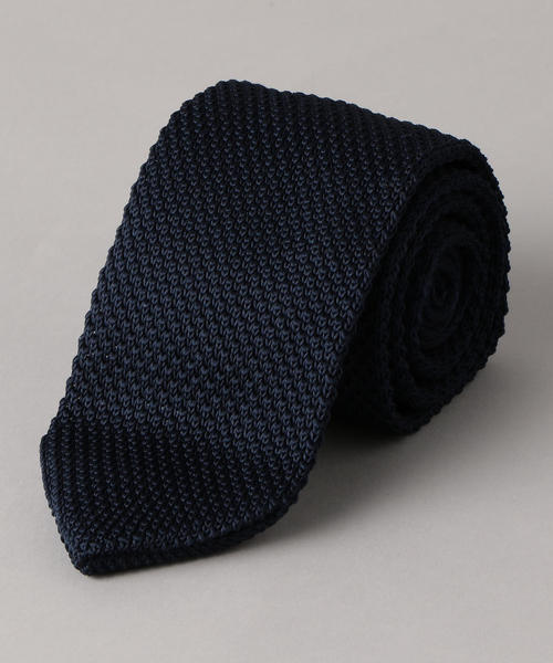 WORK TRIP OUTFITS GREEN LABEL RELAXING（ワークトリップアウトフィッツグリーンレーベル リラクシング）の「【WORK TRIP OUTFITS】PE ニット SOLID PUNTA ネクタイ（ネクタイ・メンズ・ブラック/ロイヤルブルー/ネイビー/オレンジ/ワインレッド/ダークブラウン/ダークグリーン・FREE）」の5枚目の写真