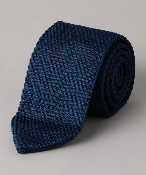 WORK TRIP OUTFITS GREEN LABEL RELAXING（ワークトリップアウトフィッツグリーンレーベル リラクシング）の「【WORK TRIP OUTFITS】PE ニット SOLID PUNTA ネクタイ（ネクタイ・メンズ・ブラック/ロイヤルブルー/ネイビー/オレンジ/ワインレッド/ダークブラウン/ダークグリーン・FREE）」の6枚目の写真