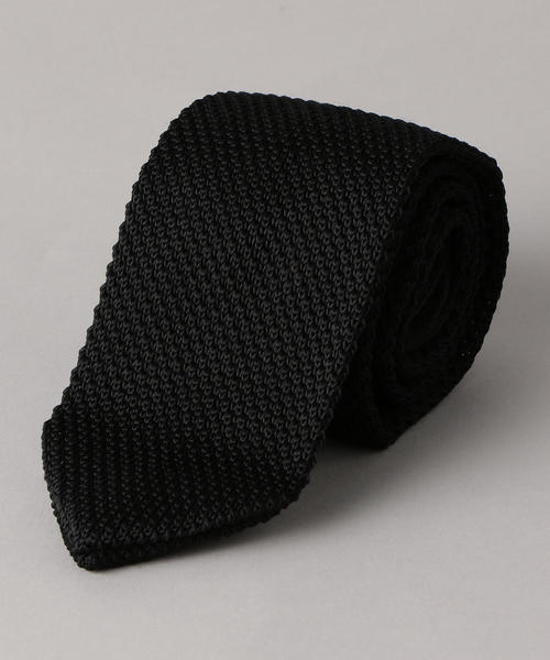 WORK TRIP OUTFITS GREEN LABEL RELAXING（ワークトリップアウトフィッツグリーンレーベル リラクシング）の「【WORK TRIP OUTFITS】PE ニット SOLID PUNTA ネクタイ（ネクタイ・メンズ・ブラック/ロイヤルブルー/ネイビー/オレンジ/ワインレッド/ダークブラウン/ダークグリーン・FREE）」の2枚目の写真