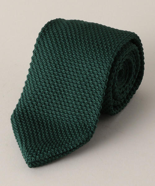 WORK TRIP OUTFITS GREEN LABEL RELAXING（ワークトリップアウトフィッツグリーンレーベル リラクシング）の「【WORK TRIP OUTFITS】PE ニット SOLID PUNTA ネクタイ（ネクタイ・メンズ・ブラック/ロイヤルブルー/ネイビー/オレンジ/ワインレッド/ダークブラウン/ダークグリーン・FREE）」の4枚目の写真